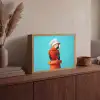 Ara - Koksmuts - Sokkel - Grappig Light Box met batterij (Wandlamp) middel -sfeer2