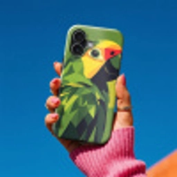 Papegaai - Groen - Snavel - Abstract Toughcase MagSafe Apple iPhone 17 klein -Sfeer1V
