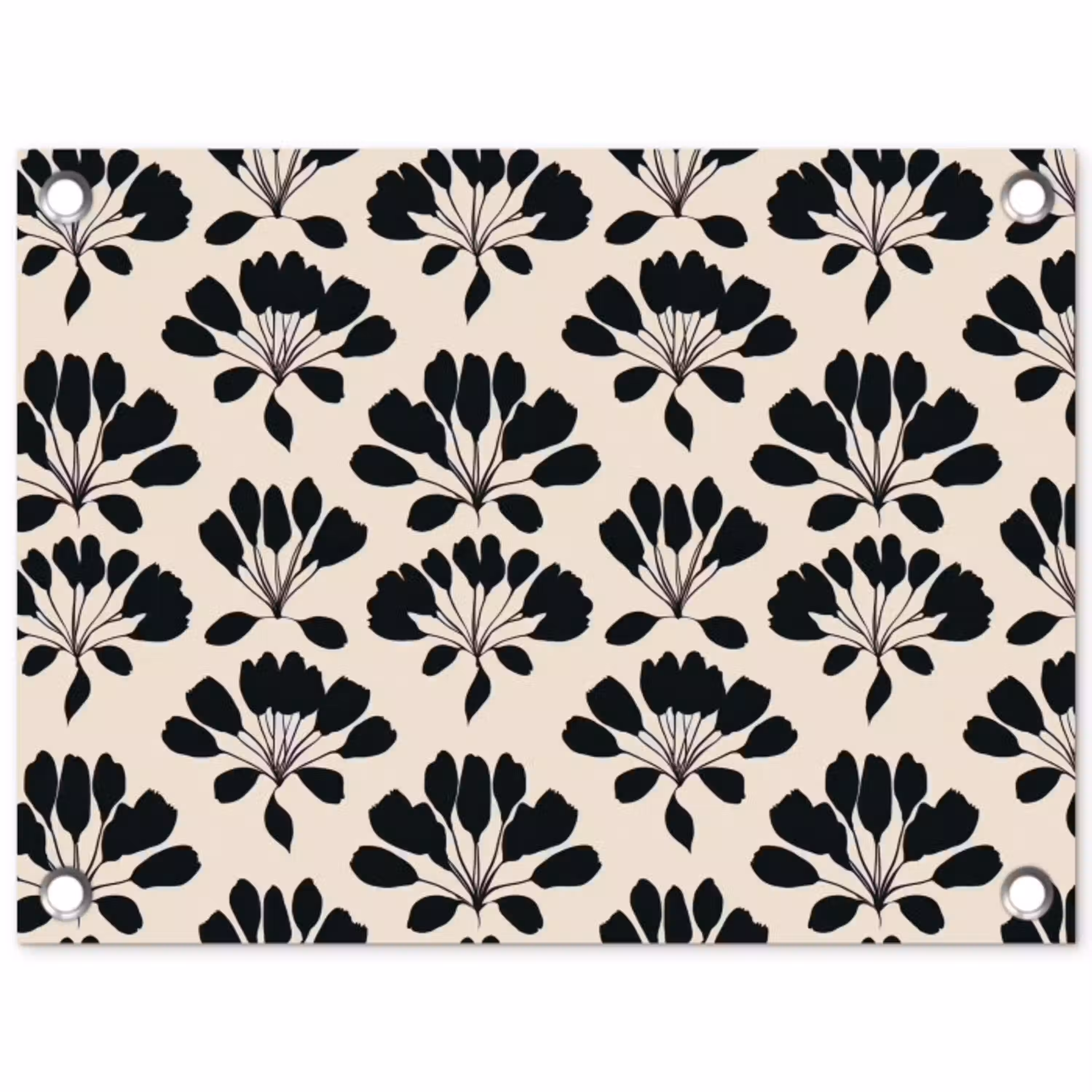 Abstract - Patroon - Zwart tuinposter los doek klein 239 -3d