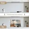 Klif - Zee - Boom keuken achterwand spatscherm klein -voor_na_NL