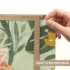 Glazen - Proosten - Bladeren - Groen Light Box met batterij (Wandlamp) middel -USP_websiteprintNL