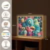 Kids - Monster - Regenboog - Design - Meiden - Jongens Light Box met batterij (Wandlamp kind) middel -USP_websiteoverzichtNL