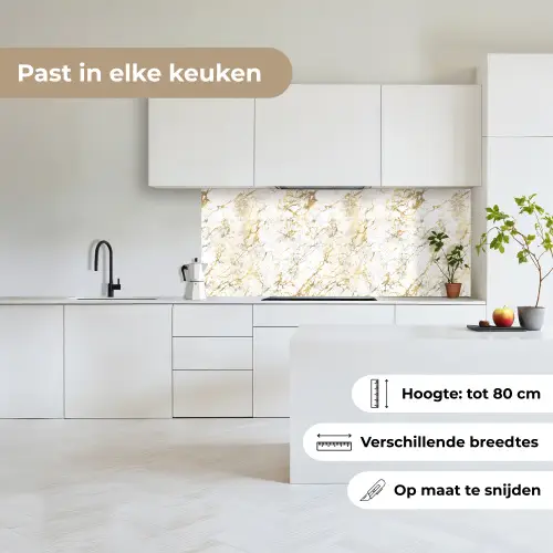 Goudspatten - Wit - Marmer keuken achterwand 2 middel 871 -sfeer4_NL