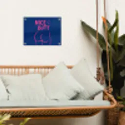 Brutaal - Grappig - Blauw tuinposter los doek klein -sfeer7