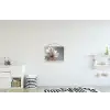 Bloem - Wit - Neutraal textielposter latten blank klein -kinderkamer