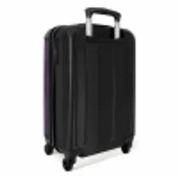 Lederen look aubergine paars NBS - Handbagage koffer - Volwassenen Unisex middel -achterkant