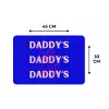 Blauw - Daddy's - Blokletters Placemat vinyl groot -specs