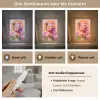Vrouw - Abstract - Cirkel - Bloemen Light Box met kabel (Tafellamp) klein -USP_lichtkleurNL