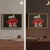 Lip - Rood - Quote Light Box met batterij (Wandlamp) middel -sfeer3