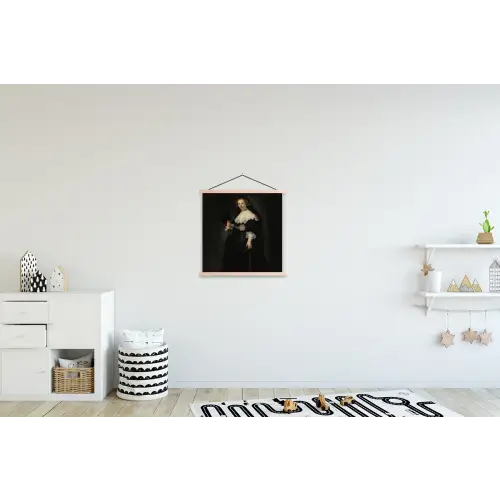 Het huwelijksportret van Oopjen Coppit - Rembrandt van Rijn textielposter latten blank klein -kinderkamer