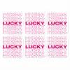 Lucky - Roze - Patroon onderzetter kurk middel -3d