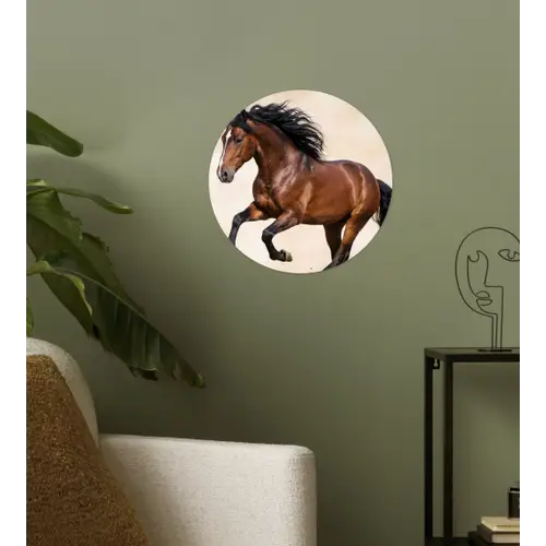 Paard - Galop - Energie Wandcirkel behangsticker klein -sfeer2