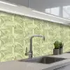Palmwoud - Tropisch - Groen keuken achterwand 2 middel 871 -3d_schuin