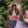 Bloemen - Verf - Roze Dienblad Rechthoek middel -sfeer5