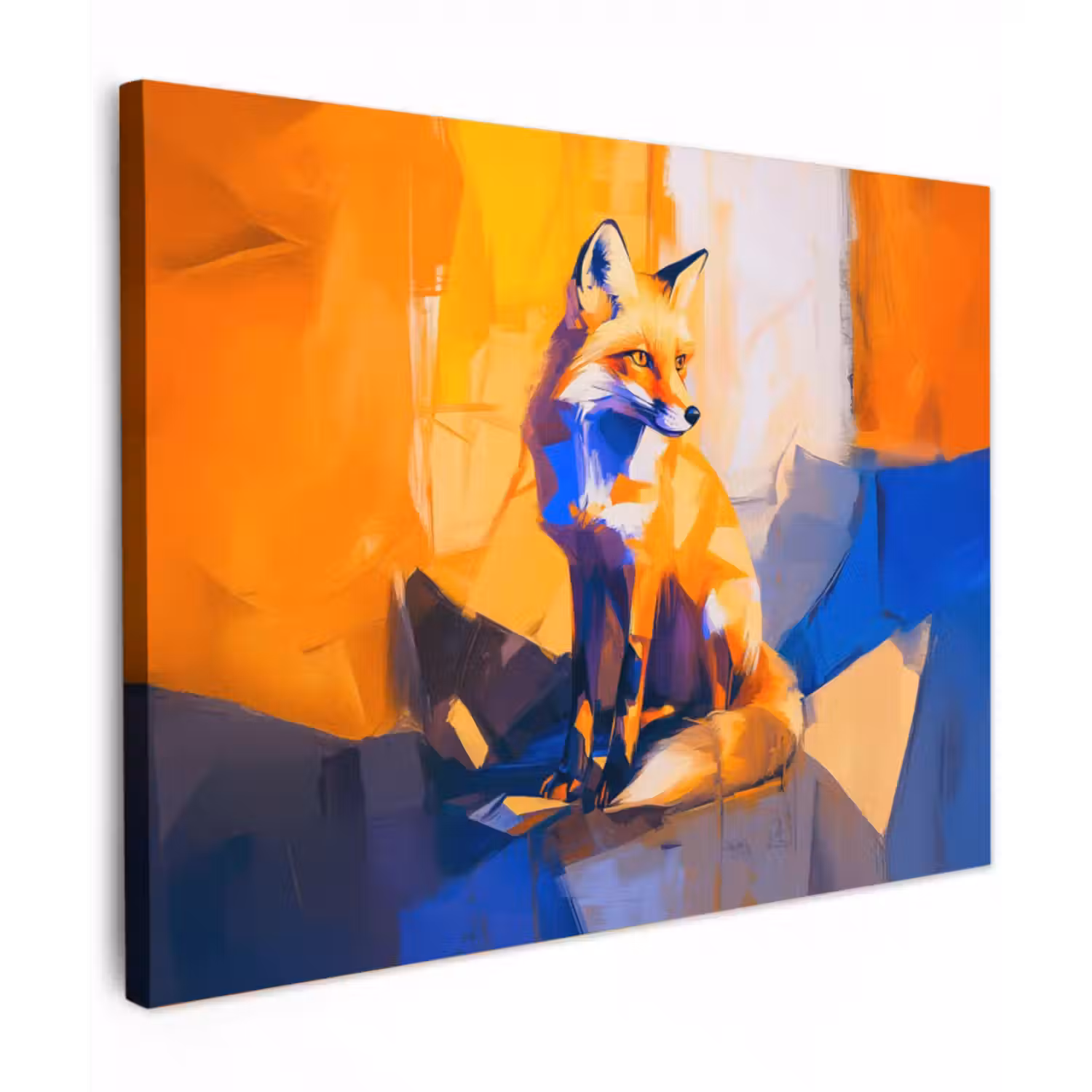 Leinwandbild - Fuchs - Orange - Formen - Abstrakt