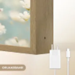 Stängel – Blumen – Luft – Weiß Light Box met batterij (Wandlamp) middel -USP_websiteoplaadbaarNL