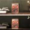 Bloemen - Rozen - Natuur - Roze - Bloem Light Box met kabel (Tafellamp) klein -sfeer3