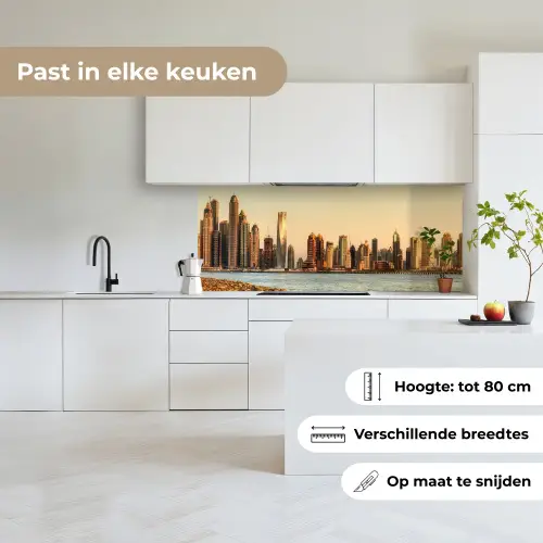 Skyline - Kanaal - Wolkenkrabbers keuken achterwand 2 middel -sfeer4_NL