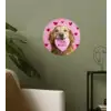 Hond - Kiss- Valentijn - Hartjes Wandcirkel behangsticker klein -sfeer2