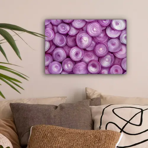 Paars - Uien - Close up canvas 2cm klein -sfeer1