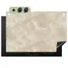 Lichtbeige - Marmer - Aders Inductie beschemer met haakjes klein 777 -3d