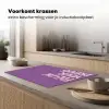Follow your dreams - Paars - Penseeltextuur Inductie beschermer vinyl 3mm klein -sfeer1