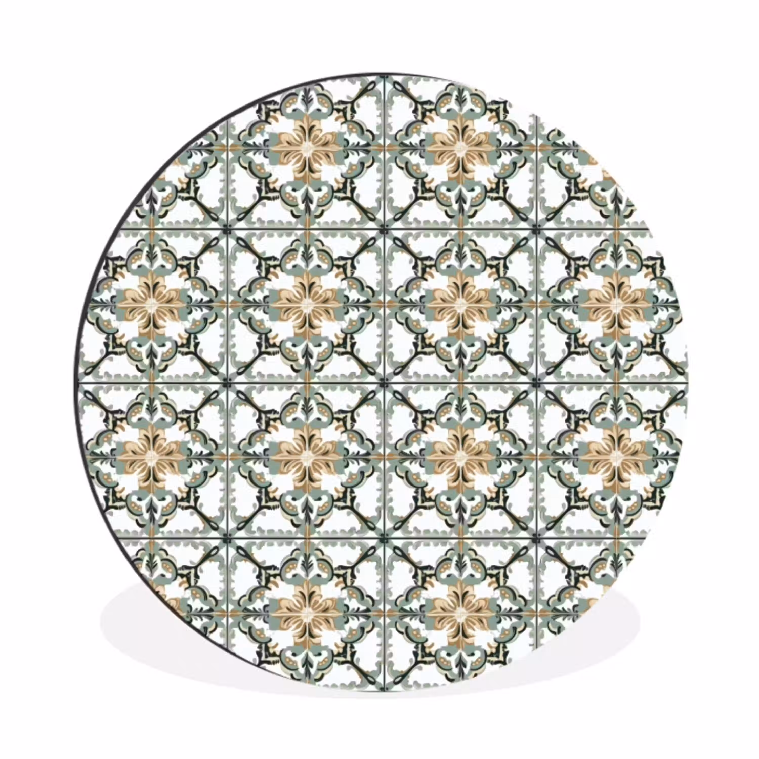 Floraal - Verweerd - Keurrijk Wandcirkel aluminium klein 190 -3d