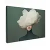 Hoed - Vrouw - Beige canvas 2cm klein -z3d