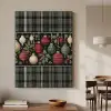 Kerstballen - Rood - Hulsttakken - Patroon Textielframe zwart klein -sfeer2