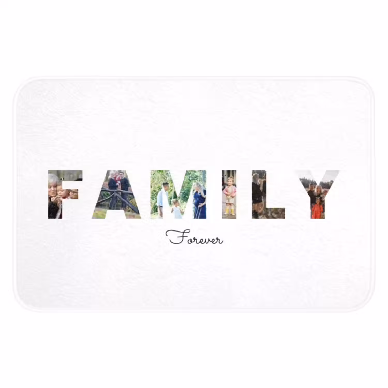 Gepersonaliseerde badmat - Family - Lettercollage