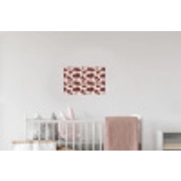 Tropisch - Geometrisch - Bordeauxrood Muursticker klein 286 -kinderkamer