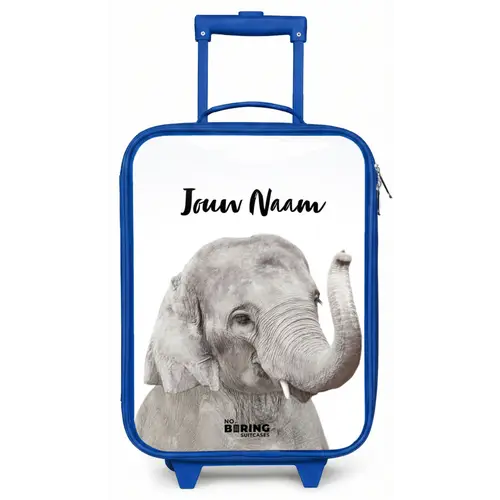 Oscar Olifant Kinderkoffer - Blauw klein -zz3dotto