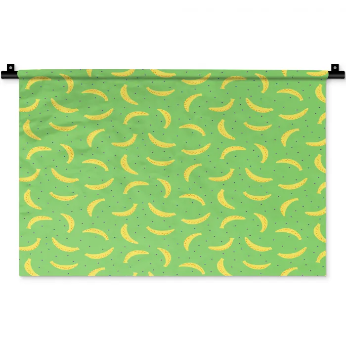 Groen - Geel - Bananen Wandkleed katoen klein 269 -zz3d