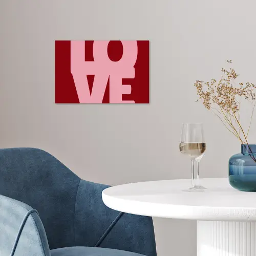 Love - Rood - Blokletters poster papier klein -sfeer3