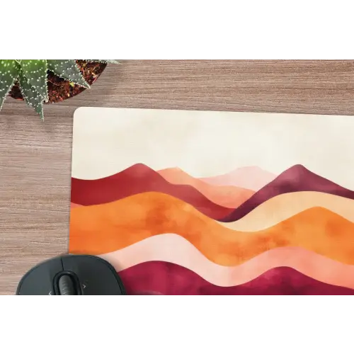 Abstract - Landschap - Golven muismat rubber klein -closeup