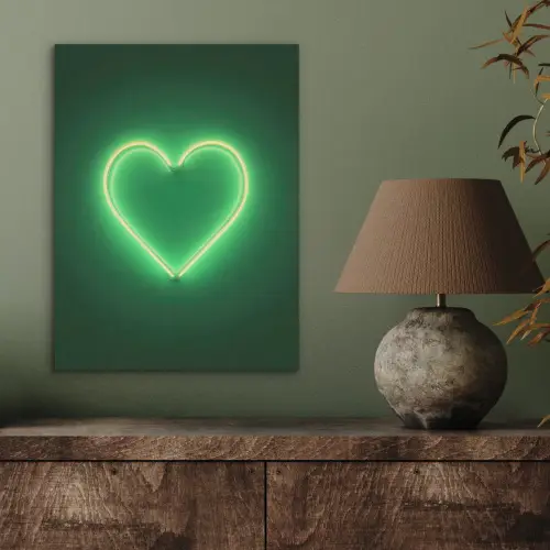 Neon - Groen - Licht PET vilt klein -sfeer2