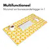 Patroon - Retro - Geel Muismat XXL klein 681 -sfeer4