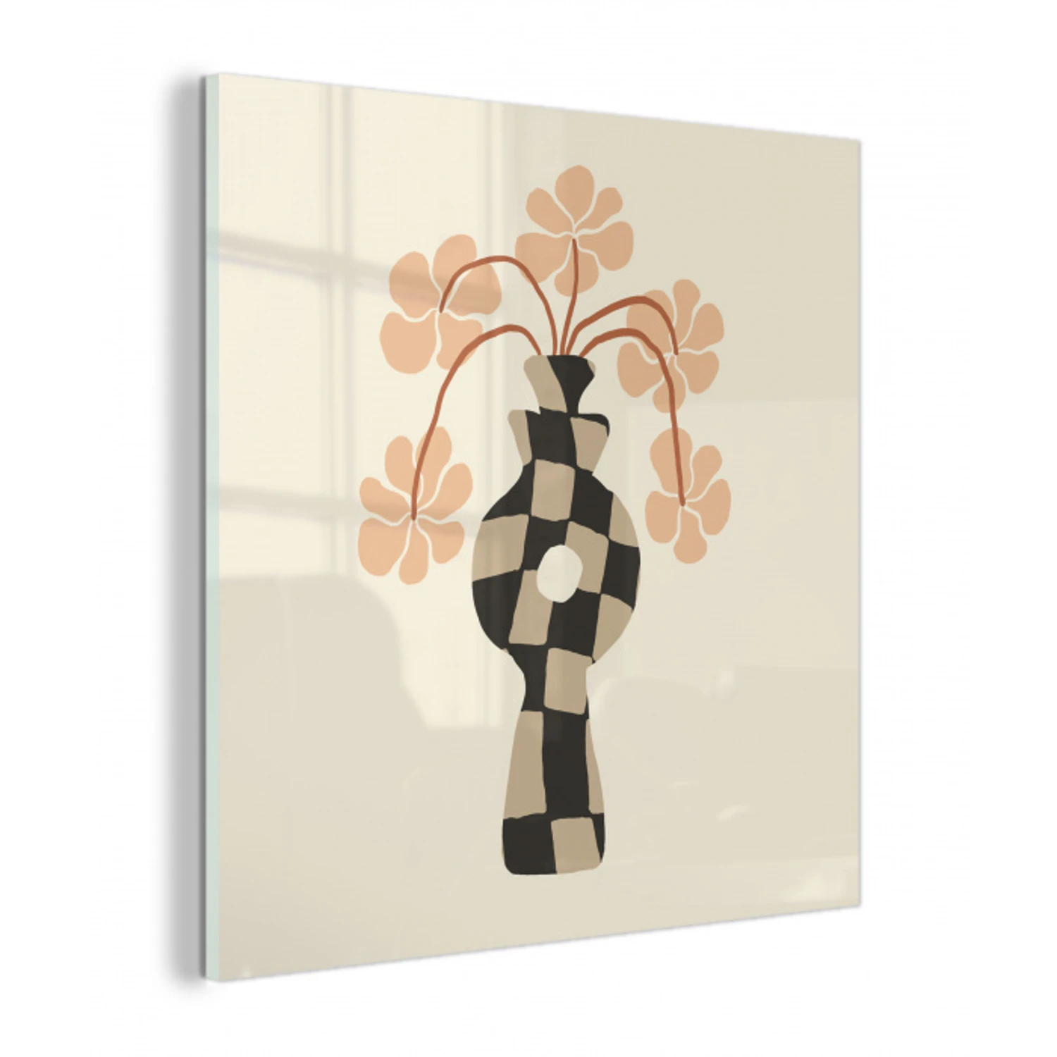 Bloemen - Vaas - Abstracte kunst - Modern plexiglas 5mm klein -z3d