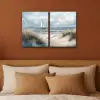 Strand - Verf - Natuur - Boot Canvas - Meerluiken 2 luik klein -sfeer2