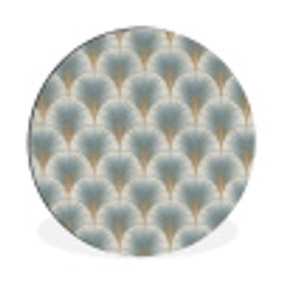 Waaier - Klassiek - Blauw Wandcirkel aluminium klein 190 -3d