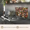 Bloemen - Vlinder - Design - Kunst - Abstract - Schilderij - Oude meesters keuken achterwand spatscherm klein -usp_FR