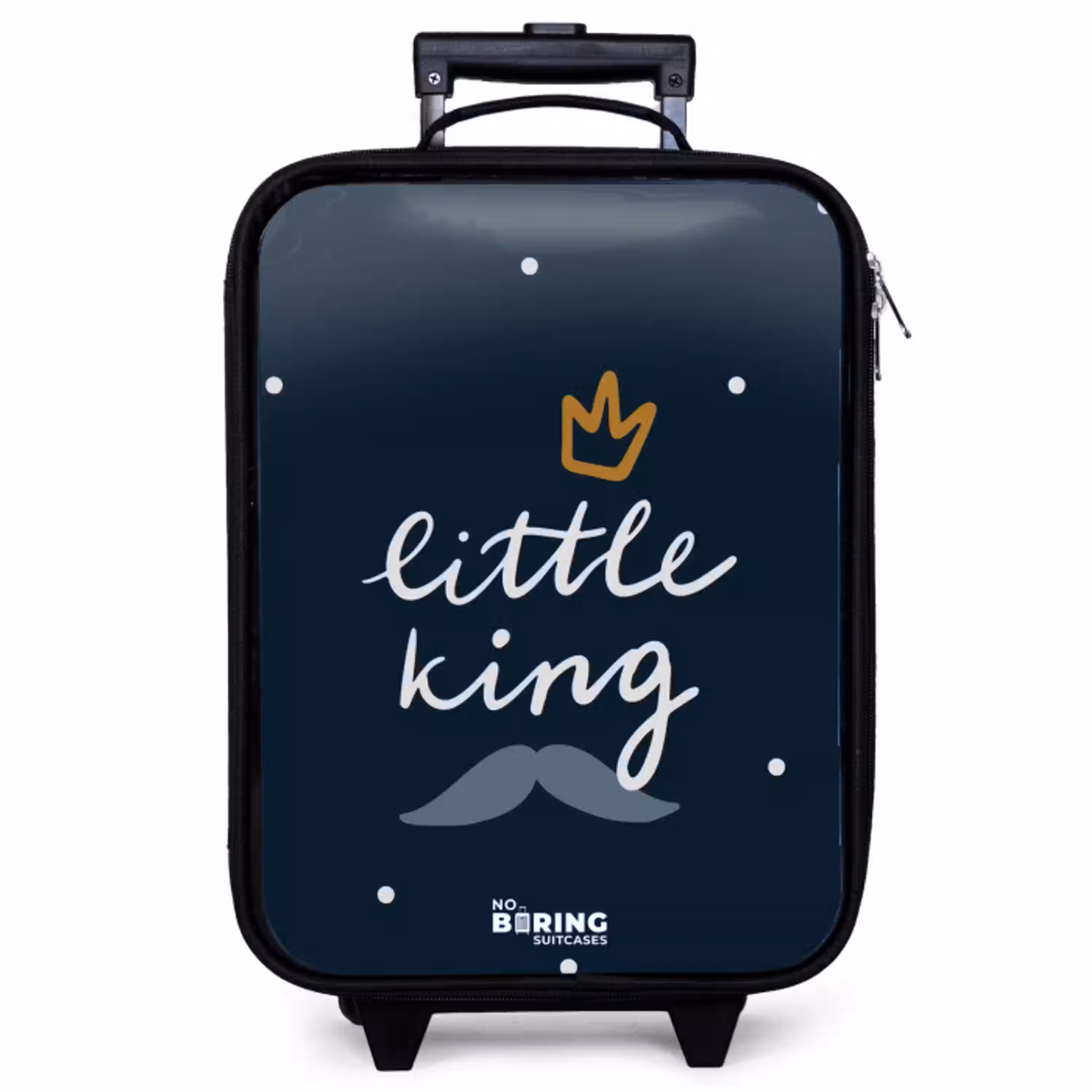 Little king met stippen Kinderkoffer - Zwart klein -zzz_website3d