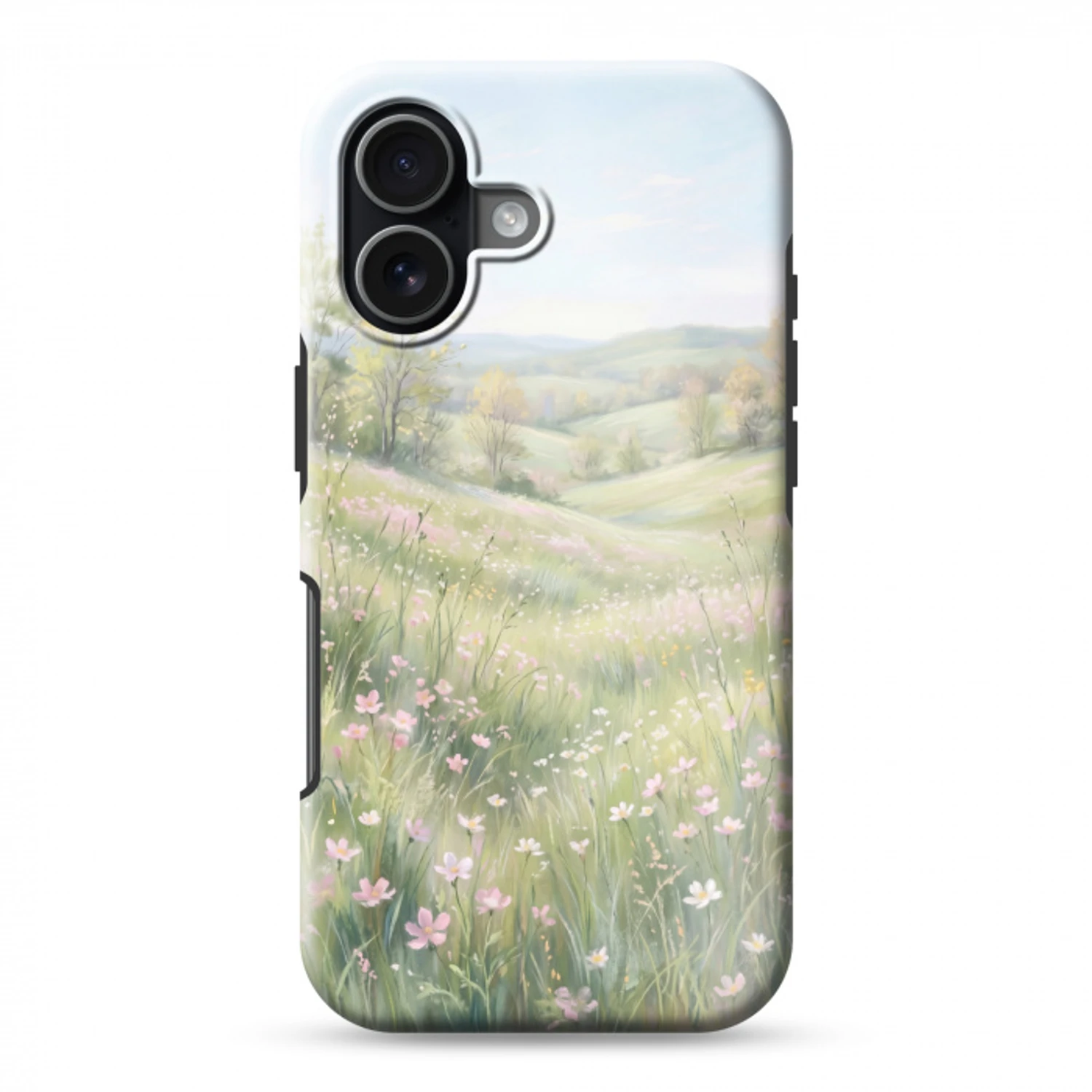 Bloemen veld - Bloemen - Groen Toughcase MagSafe Apple iPhone 17 klein -3d