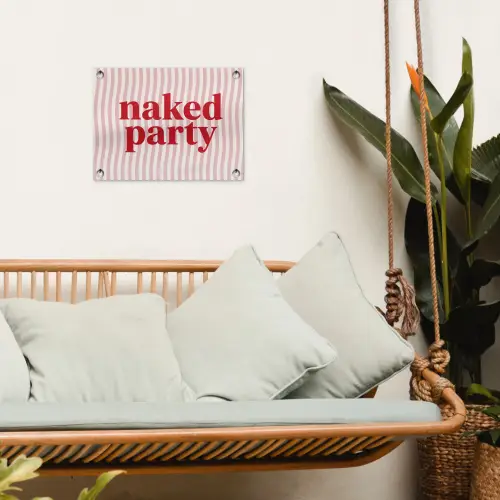 Tekst - Modern - Strepen tuinposter los doek klein -sfeer7