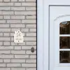 Beige panterprint - Klassiek Naambord Huisje klein -sfeer1