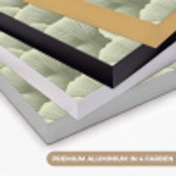 Waaier - Blad - Groen Textielframe zwart klein 947 -USP_kleurenDE