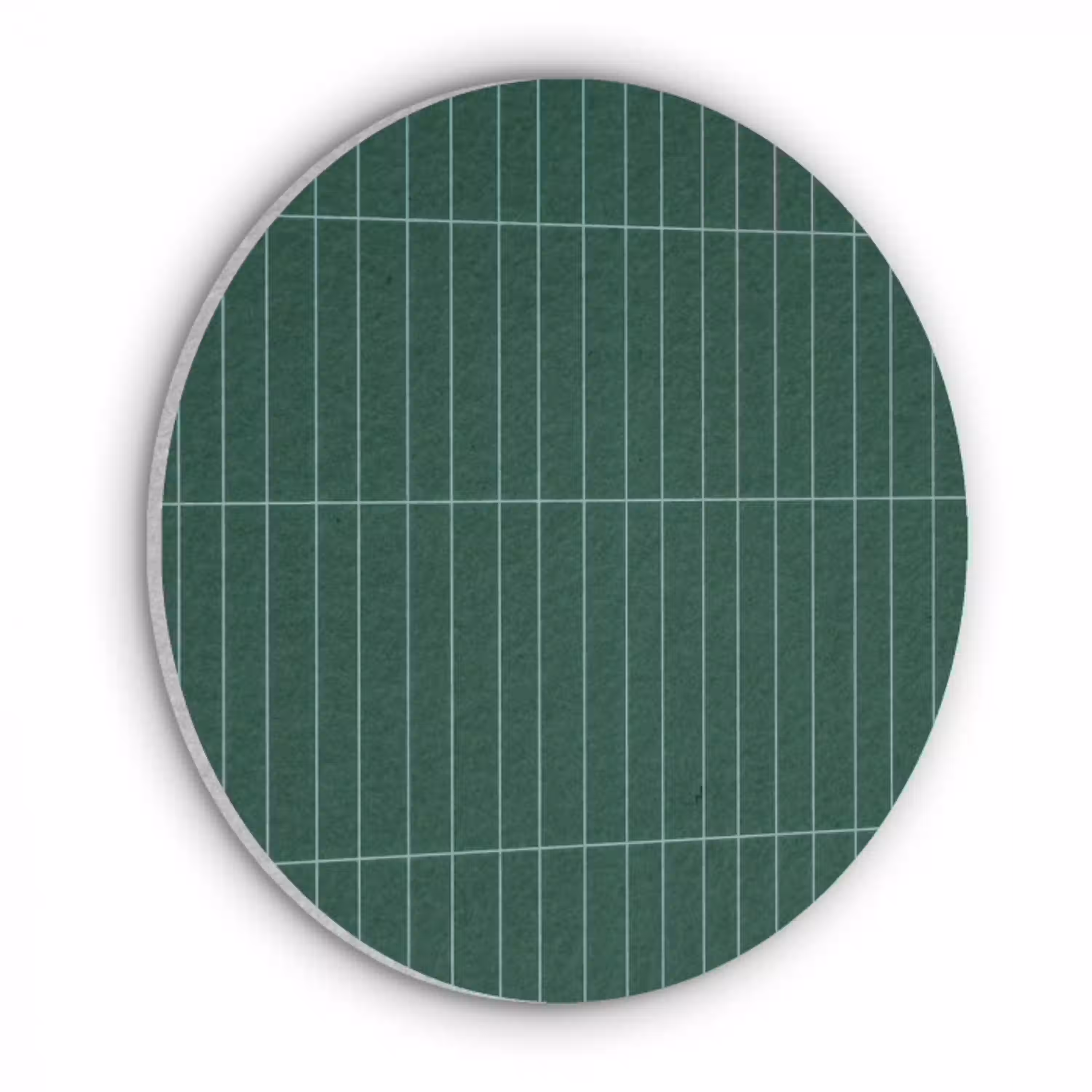 Patroon - Tegels - Donkergroen Akoestische PET Vilt - Rond klein 838 -3d