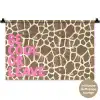 Tekst - Be cool or leave - Roze - Giraffenprint Wandkleed katoen klein -t3d_DE