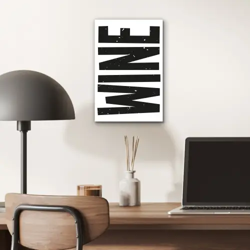Vintage - Japandi - Wine - Decoratie aluminium wit klein -sfeer5
