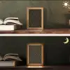 Bloemen - Goud - Hexagon Light Box met kabel (Tafellamp) klein 925 -sfeer3